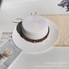Bohemian ethnic style flat top straw hat women's summer seaside vacation sunshade sunscreen fashion sun hat men