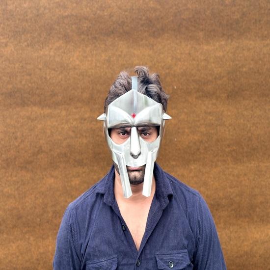 MF Doom Gladiator Mask Антикоррозийная стальная маска для лица для косплея, костюмов, рождественских подарков