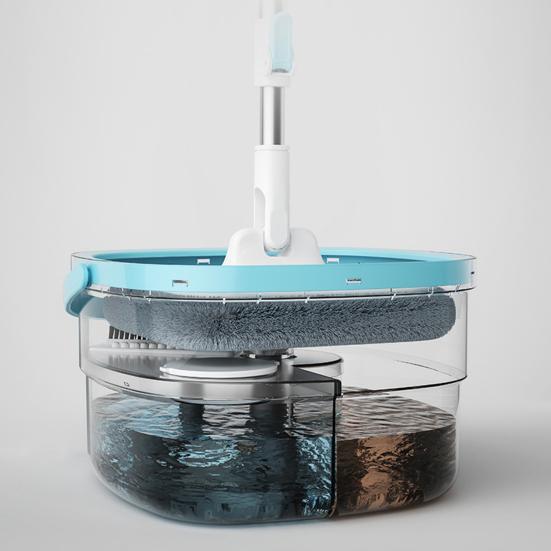 Набор швабр из нержавеющей стали с выдвижной ручкой, вращающейся на 360 градусов, для влажной и сухой уборки, микрофибра