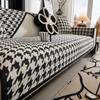 Houndstooth Nordic High Sense Chenille Sofa Cushion Four Seasons Universal Seat Cushions Non-Slip Leather Sofa Cover Cover Cloth