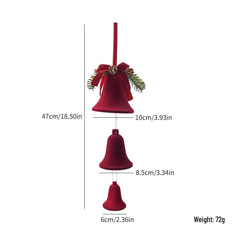 NUCHI Cross-Border Christmas Bell Ornaments - Tree & Window Decorations