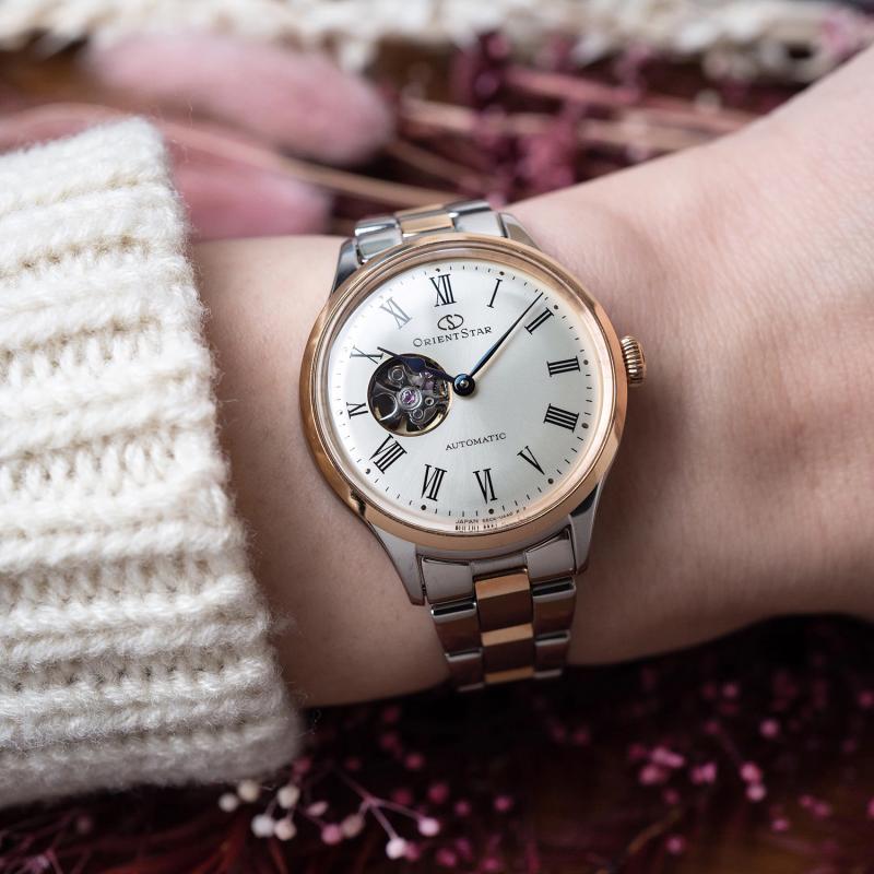 Женские механические белые часы Orient RE-ND0001S00B