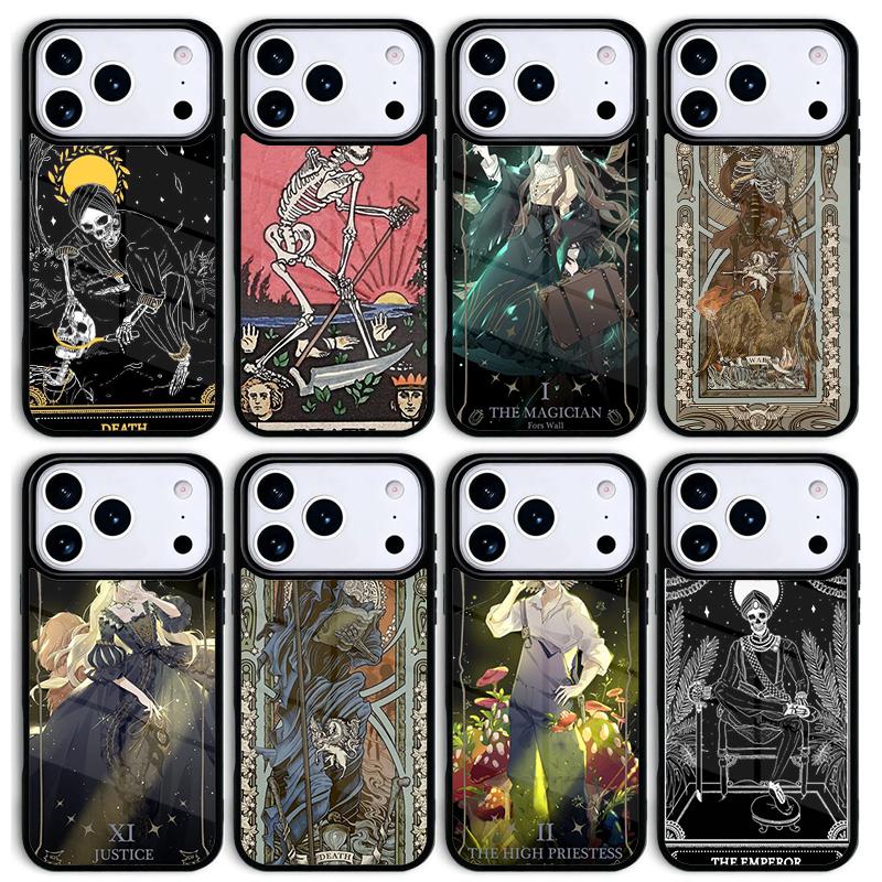 Tarot Card Mystery Death Phone Case For Apple iPhone 17 air 16 Pro Max 15 Pro Max 14 13 12 11 Mini Back Cover