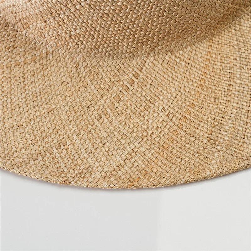 New Summer Handmade Natural Treasure Grass Solid Fedoras Cap Men Women Panamjazz Hat