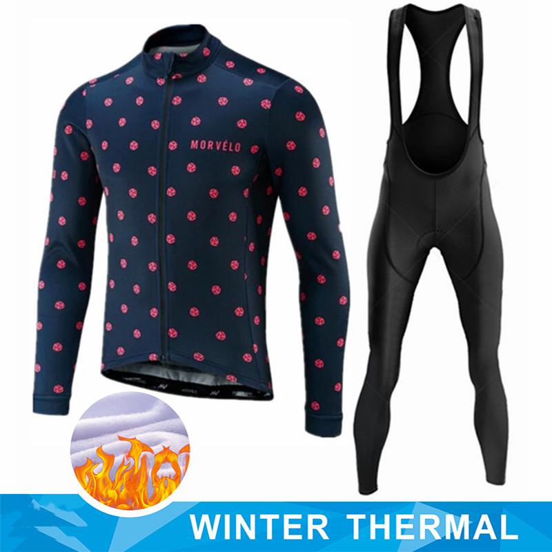 2026 Winter Warm Cycling Clothing Set  Fleece Cycling Jersey  Mtb Male Clothing Man Clothes Men's Bike  Thermal Mens Bicycle Pants Set Suit Outfit