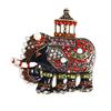 Trendy Inlaid Rhinestone Enamel Elephant Brooches for Women Man Unisex Personality Pearl Metal Animal Brooch Pins Jewelry Gifts