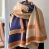 New Simple Korean Style Imitation Cashmere Scarf for Women Autumn and Winter Fashionable Design Niche Scarf Warm and Versatile Travel Shawl