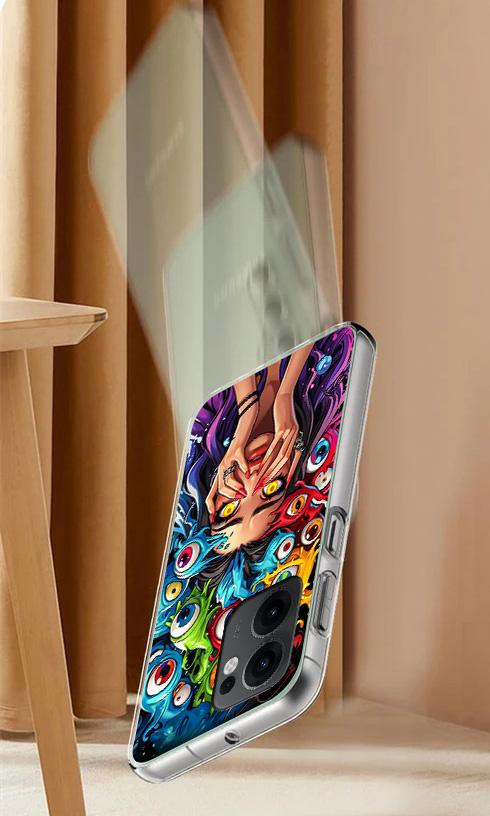 Etui Do Oppo Reno 13F 5G / 13 Fs 5G Obudowa Foto Case Plecki Oczy Szkło 9H