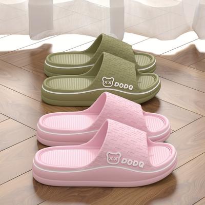 Женские шлепанцы из ЭВА - Удобная нескользящая подошва, Милый мультяшный рисунок, Легкие домашние уличные пляжные сандалии