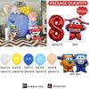 Набор арки из воздушных шаров на тему Super Wings, 105 шт., Декор для вечеринки по случаю дня рождения мальчика, Синий, Желтый, Набор глобусов, Принадлежности для дня рождения, Детский праздник, Детская игрушка