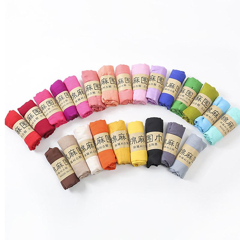 Женский ветрозащитный шарф в национальном стиле, шали, накидки, однотонные хлопковые теплые шарфы, зимний весенний подарок