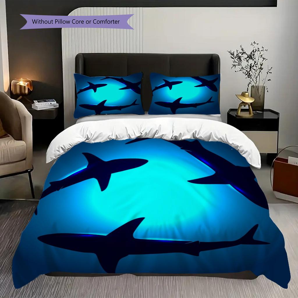 Ocean Life Underwater Scene Bedding 1 Duvet Cover 2 Pillowcase Without Core Bedding Set Christmas Birthday Gift Duvet Cover And Pillowcase
