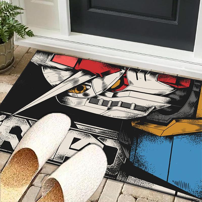 Robotic Warrior Design Office Rug Chair Mat, Game Carpet, Suitable for Front Door, Bedroom, Living Room, Desk, Holiday Gift