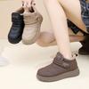 Женские зимние теплые нескользящие ботинки-дутики большого размера на мягкой подошве с меховой подкладкой до щиколотки, нескользящие, для пешего туризма, для активного отдыха, хлопковые ботинки