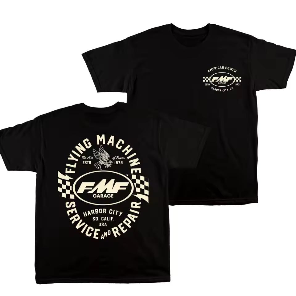 Summer Fit FMF Racing Graphic Cotton T-shirt Unisex Summer Short Sleeve Fashion Brand Tee Luxury Casual Vintage Tees