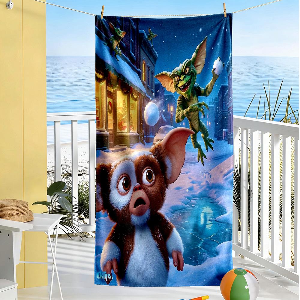 Gremlins Beach Towel High Absorbency & Quick-Dry Comfortable Lightweight Perfect for Traveling Yoga Camping and Swimming