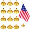 12шт пластиковый позолоченный круглый квадратный настольный держатель для флага