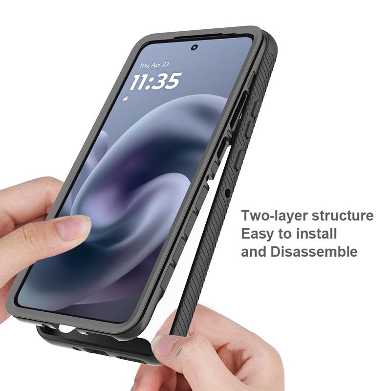 Для Motorola Moto G86, G56 Чехол Мягкий Бампер + Кристально Чистая Жесткая Задняя Панель 360 Защита Ударопрочный Чехол Для MOTO G 86