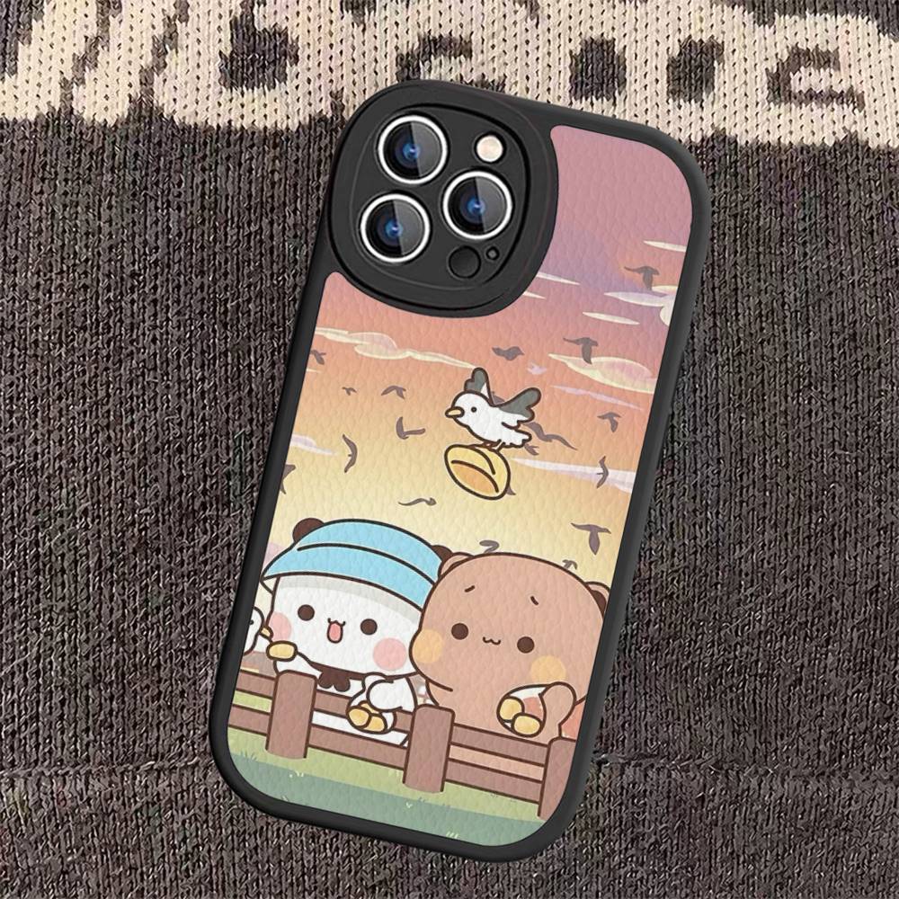 Милый Чехол Для Телефона Из ПУ Кожи Bubu Dudu Для IPhone 16 15 14 13 12 11 Pro Max Plus Задняя Крышка Fundas