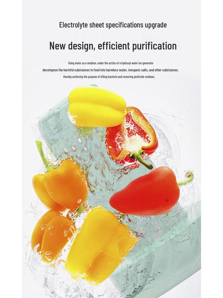 Автоматическая беспроводная мойка для фруктов и овощей: Портативная капсула для удаления пестицидов и остатков, стерилизации и дезинфекции