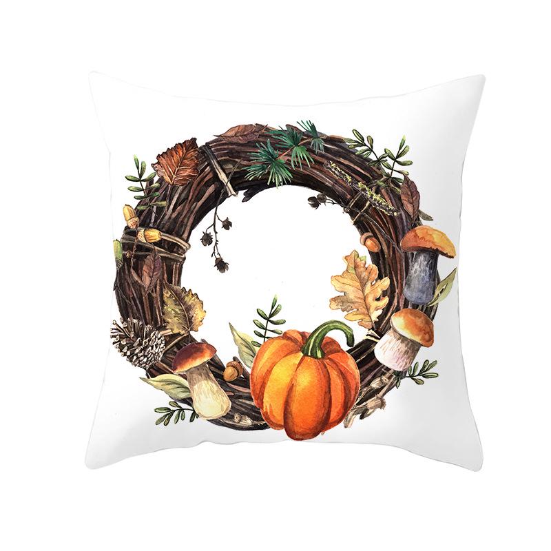 New Halloween Pumpkin Pillow Cover Home Peach Skin Home Decoration Supplies Cushion Waist Pillow Cover