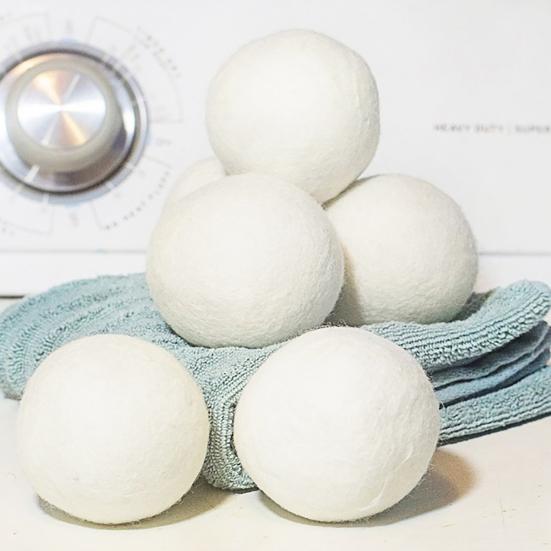 6/12Pcs Wool Dryer Balls 6/7/8CM 3 Sizes Organic Natural Fabric Softener Reduce Drying Time Hypoallergenic Reusable Hand-Felted Laundry Balls