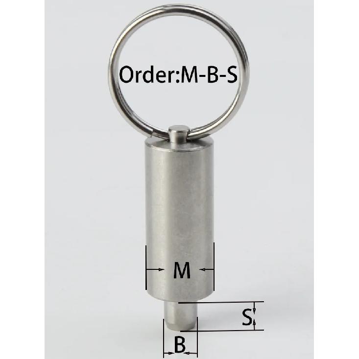 Factory Outlet Zinc-Plated Spring Pin Plunger Unthreaded Stainless/Carbon Steel Indexing Plungers With Pull Ring