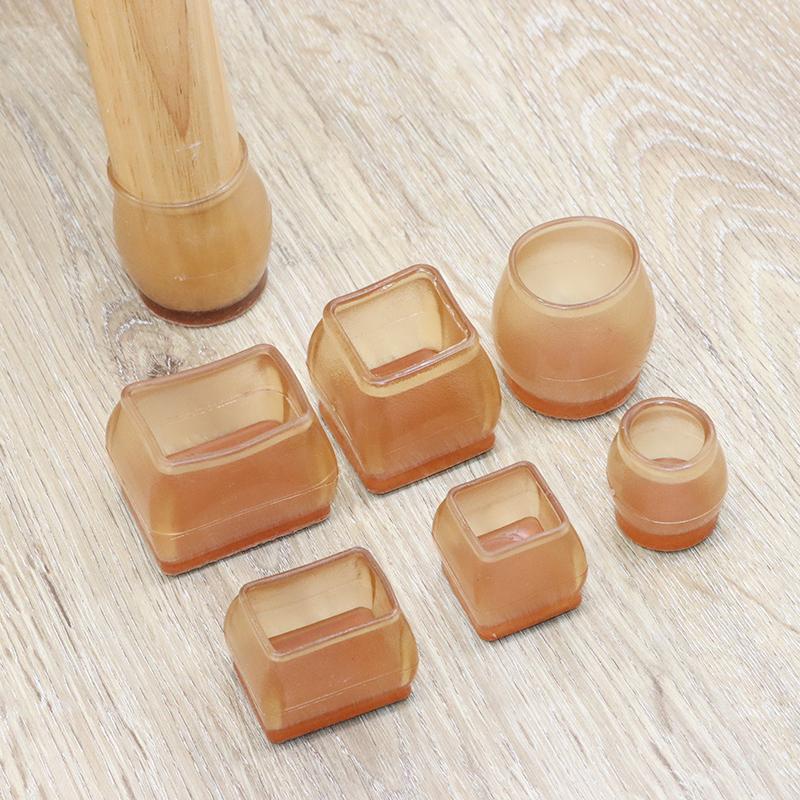 Silent Table and Chair Foot Covers, Thick Wear-Resistant Anti-Slip Pads for Table and Stool Legs