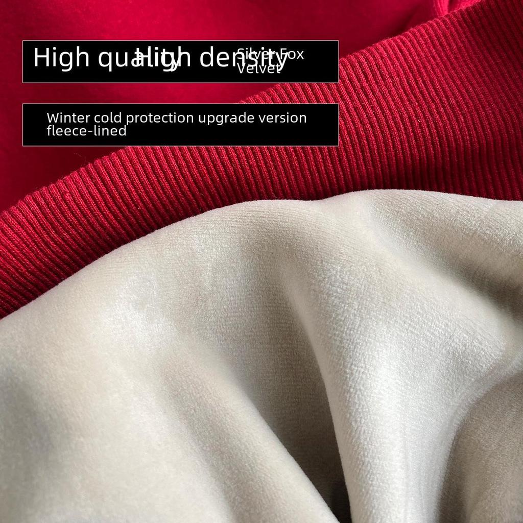 Свитер из бархата цвета красного вина Luxi 2023: Женский пуловер с длинными рукавами в корейском стиле для осени и зимы