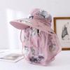 Wide Brim Tea Picking Work Hat UV Protection Fisherman's Hat Face Mask Sun Hat  Summer Outdoor