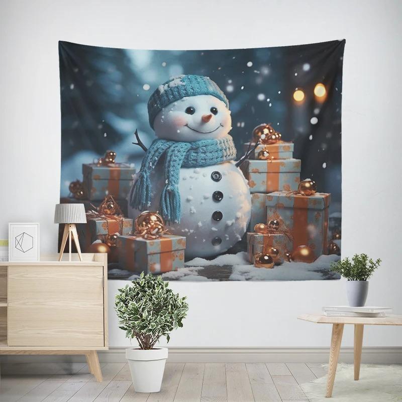 Рождество Новый год Санта-Клаус Картина Олень Узор Гобелен Гостиная Диван Автомобиль Интерьер Украшения Гобелен