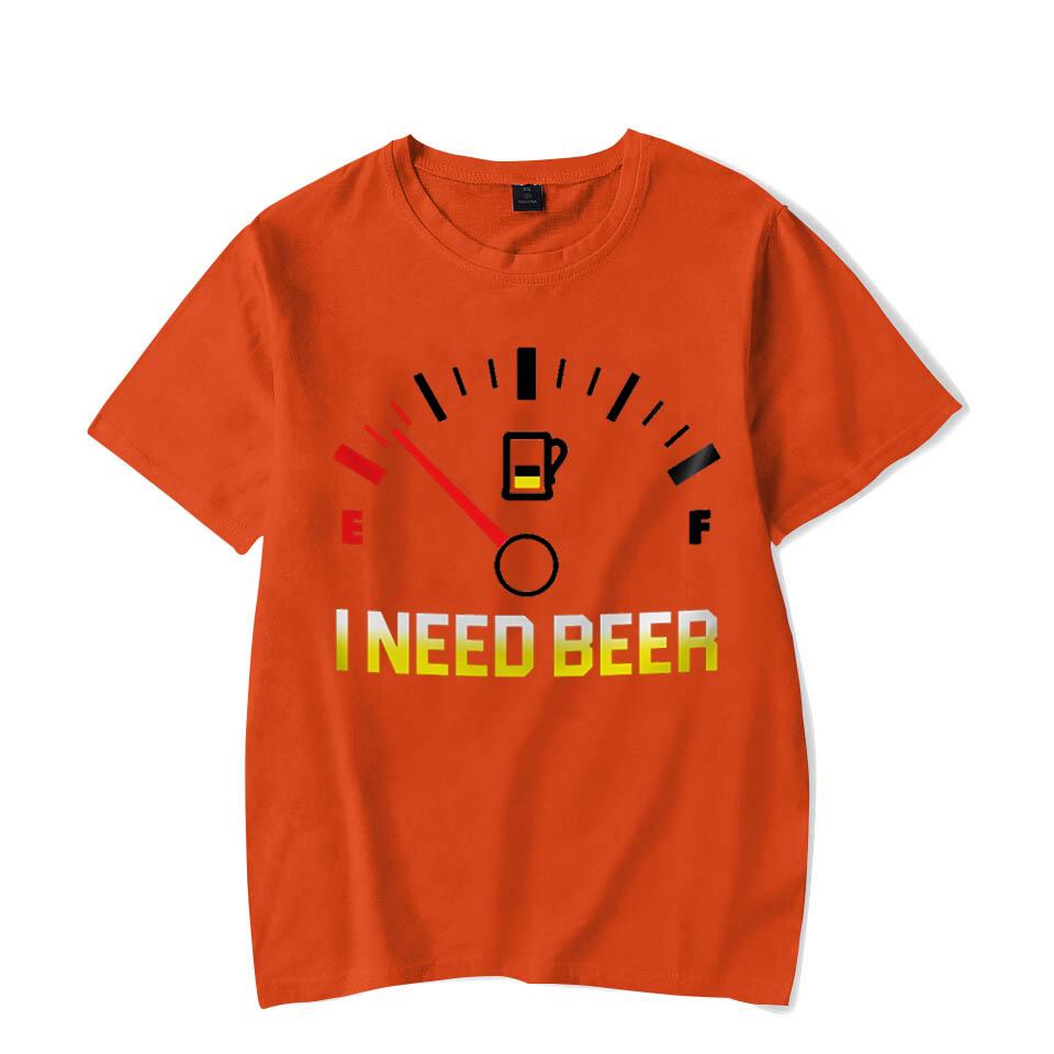 Забавная футболка с принтом «Мне нужно пиво», летняя модная повседневная футболка с коротким рукавом и круглым вырезом, мужские футболки