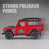 Масштаб 1/32 Land Rover Defender 110 литой автомобиль Land Defender 110 Rover Fire металлическая модель со светом и звуком инерционный автомобиль коллекция игрушек из сплава