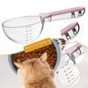 Spoon Ergonomic Handle Clear for Puppy Kitten with Scale Pet Food Measuring Cup Bag Clip