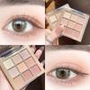 Waterproof Nine Color Eyeshadow Palette Milk Tea Earth Color Natural Matte Lasting Set No Smudge Contouring Eye Makeup Daily Women Student Makeup