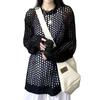 Narebualo Cietupoop Long Sleeve Summer Loose Openwork Knit UV Sun Air Conditioning Solid Showing Skin Women's Sweater, Knit, Fit, Top, Mesh,