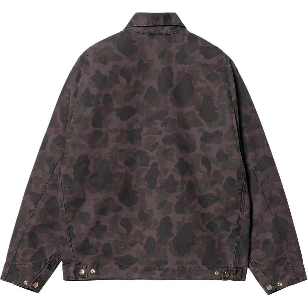 Carhartt WIP FW24 Утка Детройт Куртка Классическая Молния Нагрудный Карман Квадратная Этикетка Длинный Рукав Детройт Куртка Мужские куртки Коричневый I034281-2MR-GD