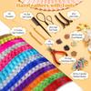 65 Pcs Hair Feathers with Hair Extension Tools, 13 Colors With Micro link Beads And Crochet Hooks Hair Feathers for Women Girls