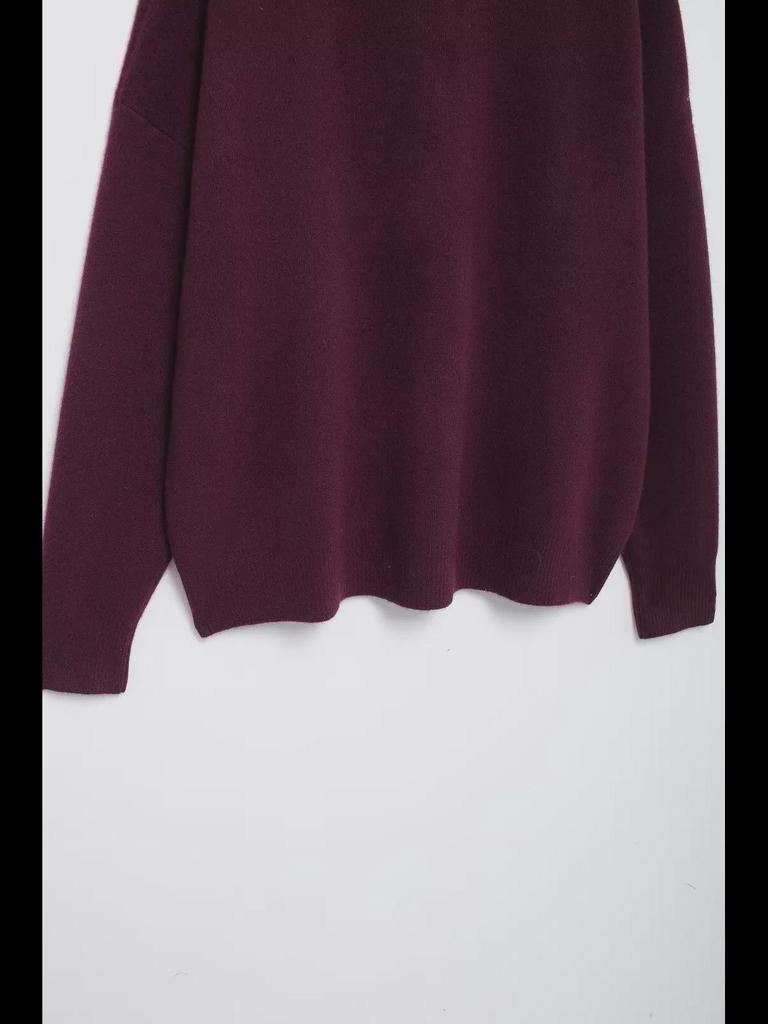 Женский вязаный кардиган из смесовой шерсти с отворотом и однобортным дизайном