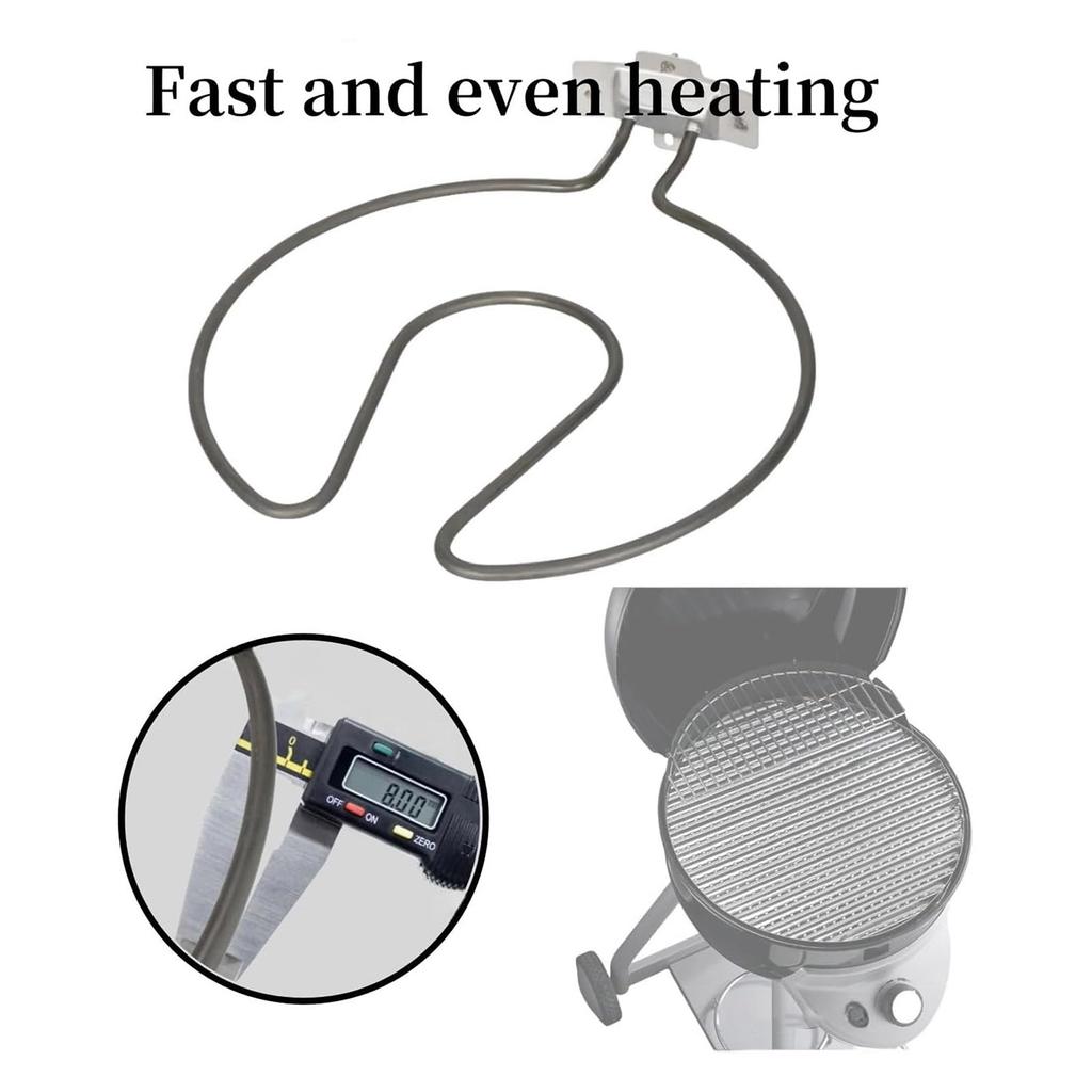 Metal Electric Heating Set Grills Replacement Part Heating Part Metal Texture Heating Tube Suitable for Baking Heating