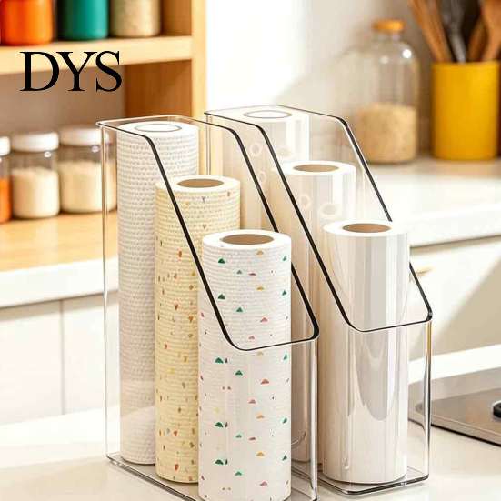 Desktop Storage Organizer Kitchen Cling Film Organizer, Space Saving Durable Box, Large Small Item Holder Capacity Vertical Bin, for Food Foil