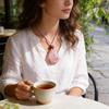 Натуральное Геометрическое Хрустальное Ожерелье-Кулон Ручной Работы С Энергетическими Камнями Для Стиля
