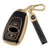 [Унхоке] Чехол для ключа Crosstrek, Чехол для ключа Forester, Чехол для смарт-ключа Revogue Impreza, Премиальный ТПУ, Устойчивый к пятнам и царапинам, Золотой Черный