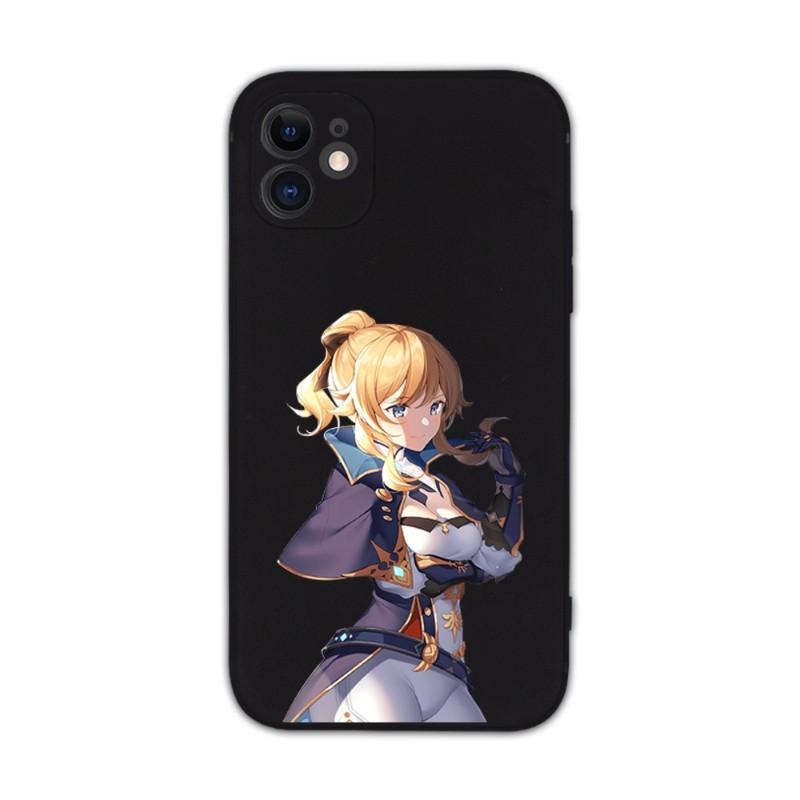 Cute Girl Jean Genshin Phone Case For IPhone 14 11 12 13 Pro Max X XR XSMax 6 6S 7 8 Plus SE 2022 Soft Square Color Phone Cover