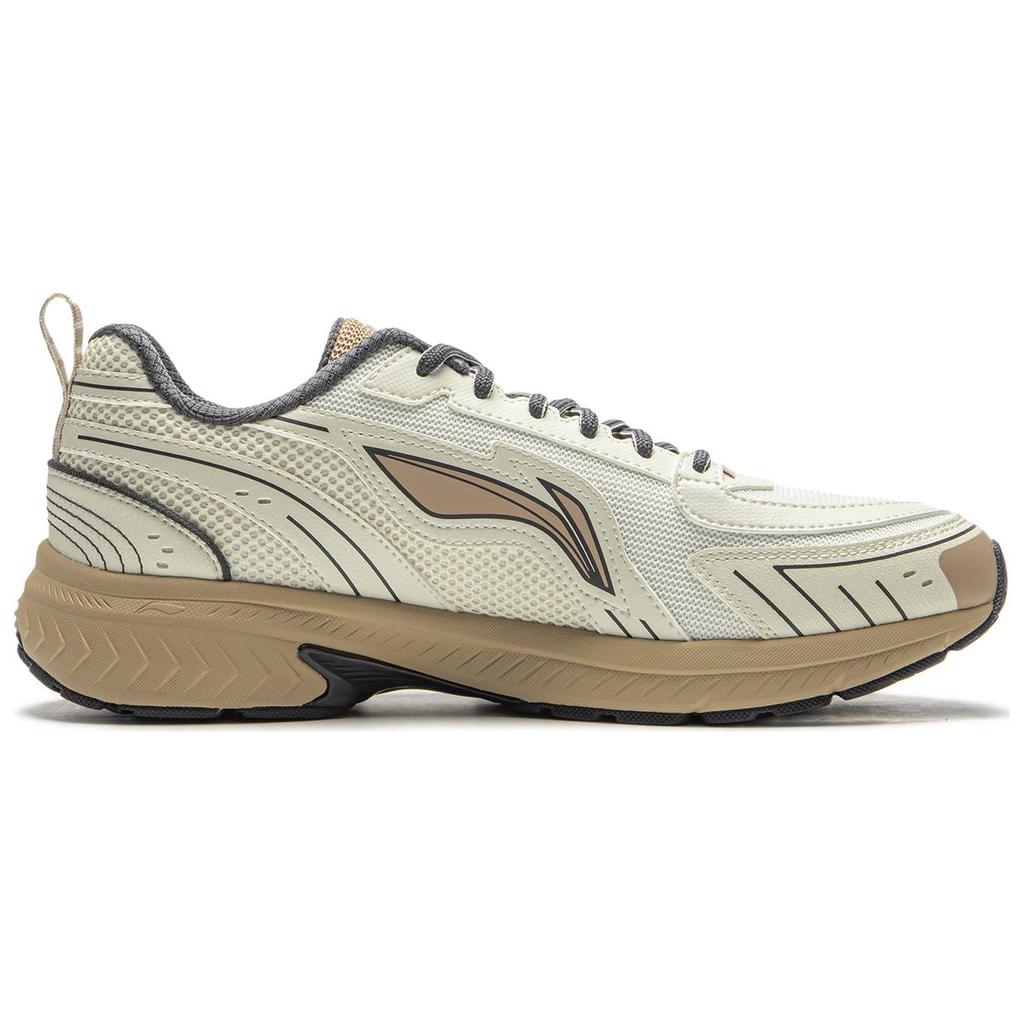 Li Ning Fuyiao 1.5 Тканевая Амортизация Нескользящая Износостойкая Низкие Беговые Кроссовки Мужские Бежевый ARXU013-3