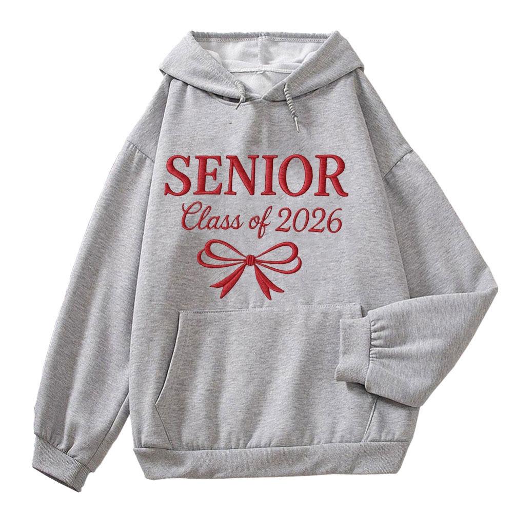 Senior Sweatshirt Grad Gift Class of 2026 Hoodie Graduation Gifts for Her Personalized Senior Gift Drop Shoulder Tracksuit