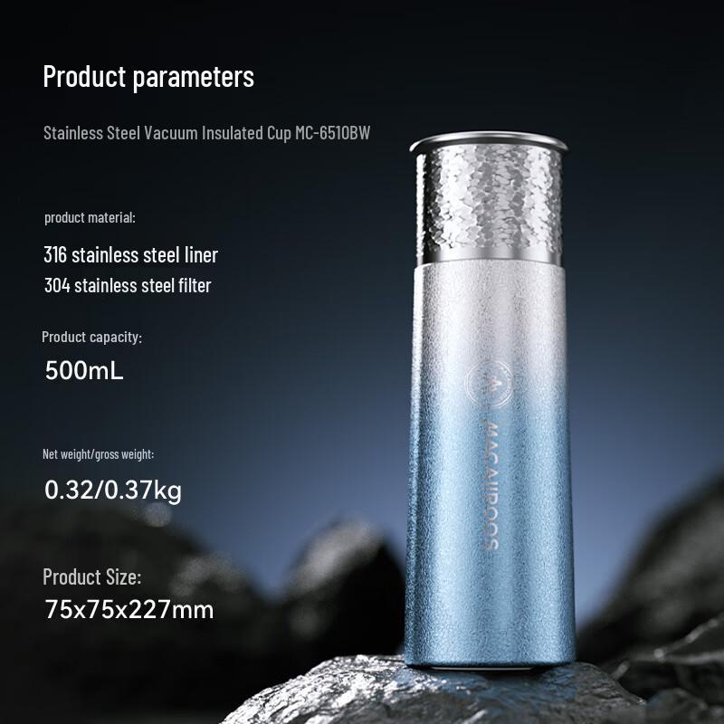 Macaiiroos Stainless Steel Vacuum Insulated Travel Mug