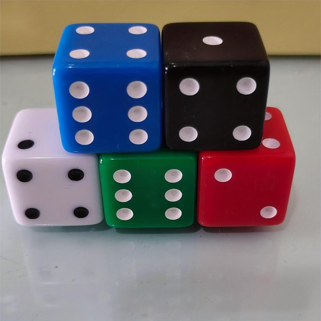 25 мм большие округлые игральные кости 5 цветов - идеально подходят для игр детей и взрослых