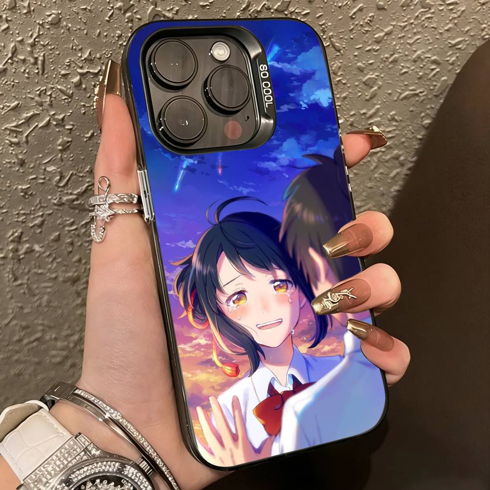 Anime Your-r N-Name-e Phone Case For iPhone 17,16,15,14,13,12,11 Plus,Pro Max,XS,Colorful Silver Phone case Funda Cover