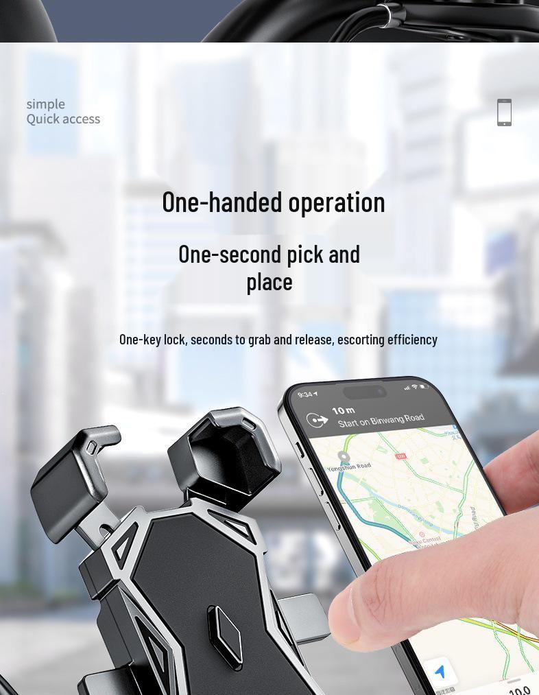Multifunctional Mobile Phone Holder for Electric Vehicles, Motorcycles, Bicycles, and Scooters. Ideal for Navigation and Food Delivery Riders.